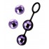Фиолетово-чёрный набор вагинальных шариков TOYFA A-toys